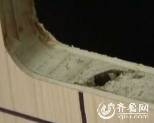 所谓的“马六甲”进口板材金玉其外败絮其中。(视频截图)